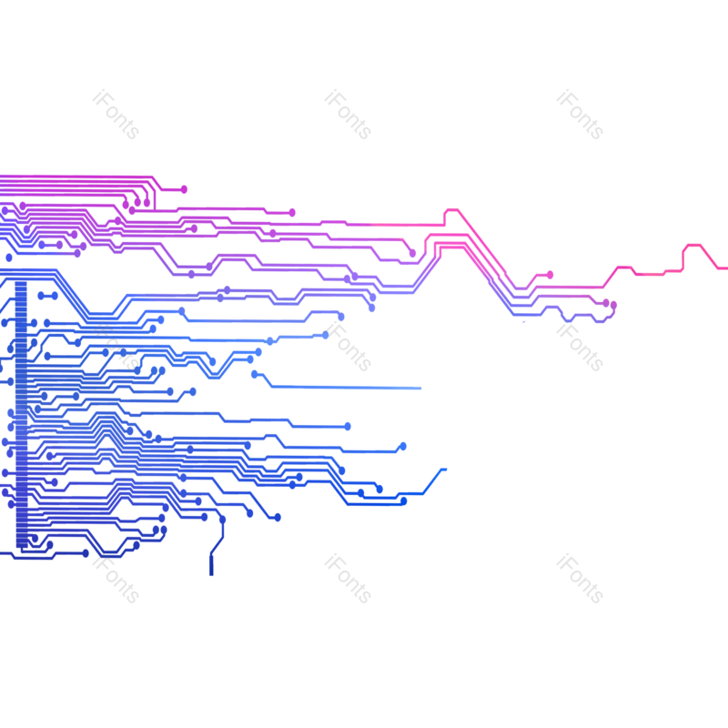 装饰图片,科技元素,线条PNG,蓝色科技免抠素材